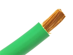 50' FT 1/0 AWG WELDING/BATTERY CABLE GREEN 600V MADE IN USA COPPER EPDM JACKET 